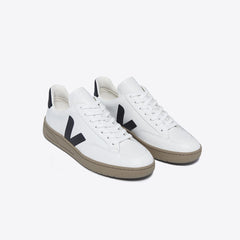 V-12 LEATHER WHITE BLACK DUNE
