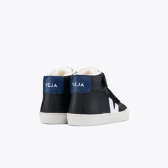 ESPLAR MID FURED LEATHER BLACK WHITE