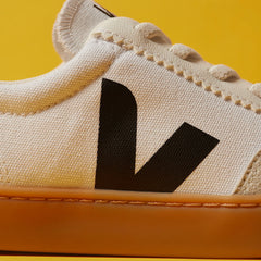 VOLLEY ELASTIC LACES CANVAS WHITE BLACK NATURAL