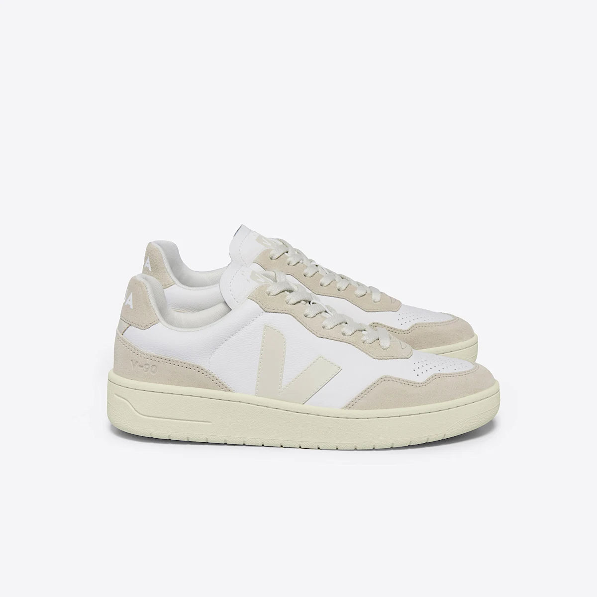 V-90 LEATHER WHITE PIERRE ALMOND