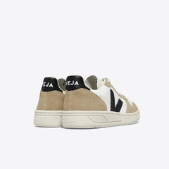 V-10 LEATHER WHITE BLACK SAHARA