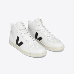 V-15 LEATHER WHITE BLACK